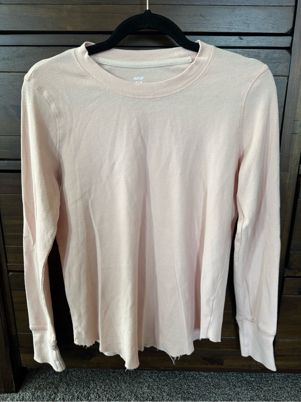 Aerie Light Pink Long Sleeve Thermal Top